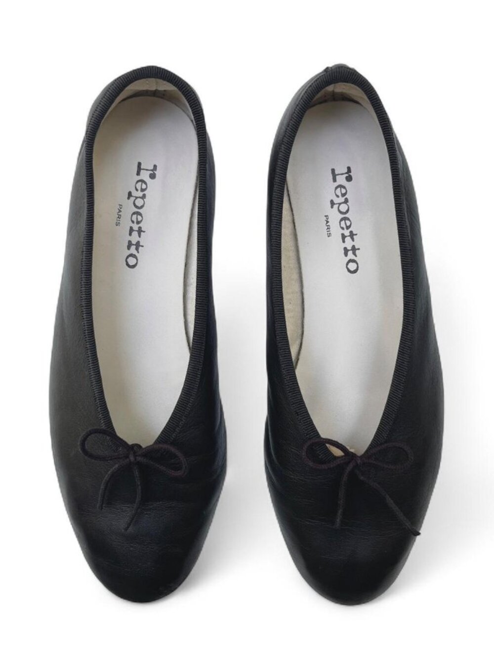Repetto Lilouh Leather Ballet Flats in Noir - Size 37 EU/ 6 US